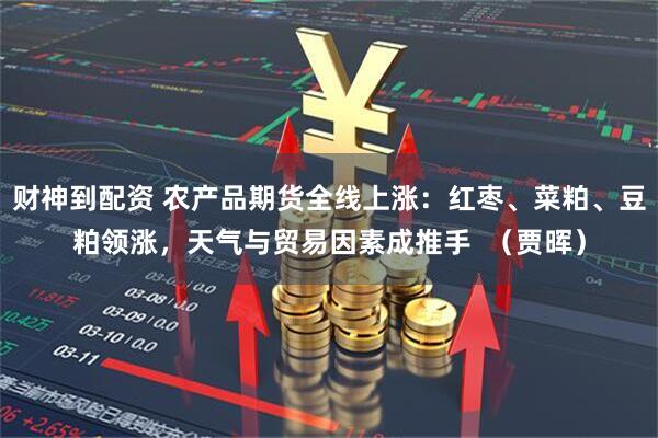 财神到配资 农产品期货全线上涨：红枣、菜粕、豆粕领涨，天气与贸易因素成推手  （贾晖）